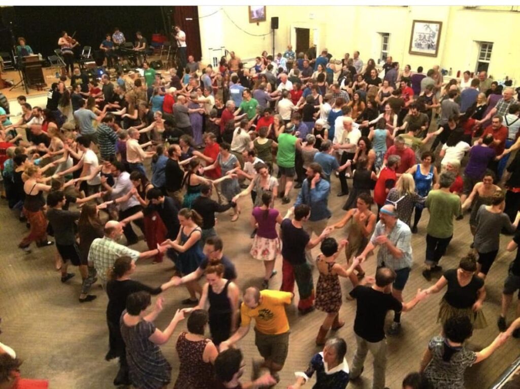 Dancers at a ceili